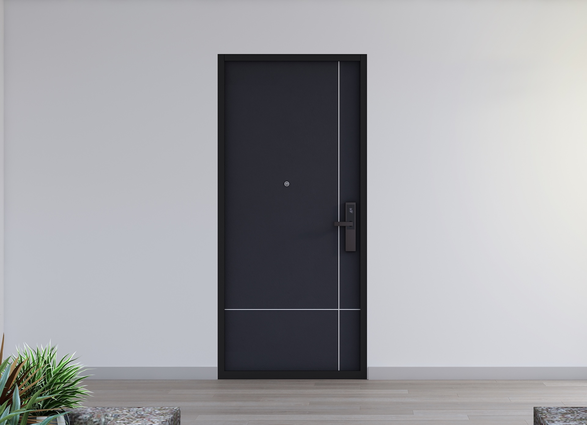 Front door of private house