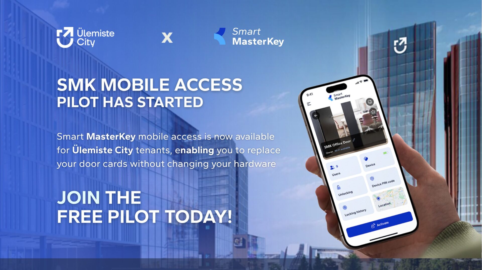 Smart MasterKey startet Pilotprojekt für mobile Schlüsselsicherheit in Ülemiste City